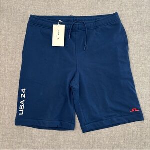 J Lindeberg Mens XL Jacques Shorts USA 24 Estate Blue Shorts New